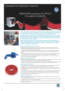 La brochure in italiano che annunciava la nuova stampante 3D di casa HP, non più presente da alcuni mesi sul sito di HP Italia.