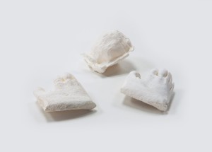 Altre stampe 3D prodotte da Fabula sulla base di TAC: sezioni di una mandibola e un tumore. 
